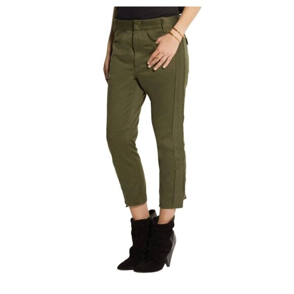 Isabel Marant Pants - Isabel Marant Étoile Jessie Cropped Pants Khaki Army Green EU 36 / US 4 NWT